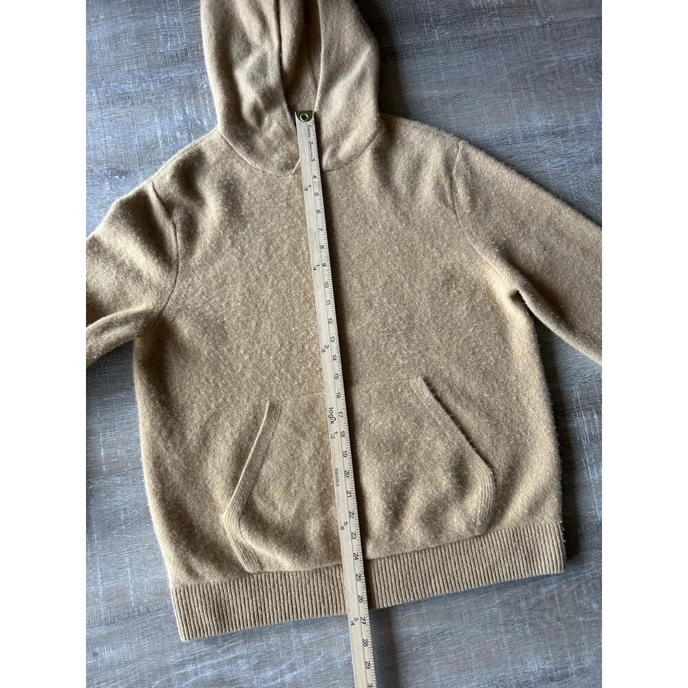 Vince 100% Cashmere Hoodie Sweater Mens M Beige Pullover Kangaroo Pocket - Picture 5 of 10